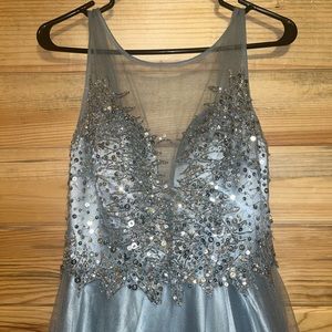 Betsy & Adam light blue sequin dress size 6